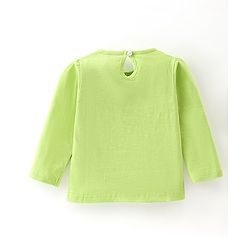 Babyhug Cotton Knit Full Sleeves Tee with Unicorn Graphic Print - Green