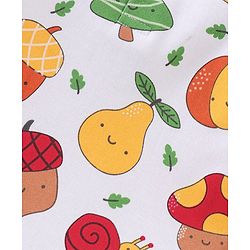 Babyhug 100% Cotton Knit Full Sleeves Onesies Fruity Print - White