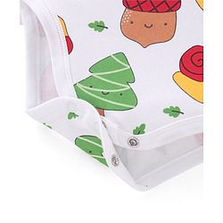 Babyhug 100% Cotton Knit Full Sleeves Onesies Fruity Print - White