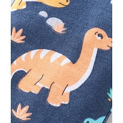 Babyhug Cotton Knit Full Length Striped & Dino Printed Diaper Pants Pack of 3 - Multicolour