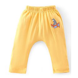 Babyhug Cotton Knit Full Length Striped & Bear Printed Diaper Pants Pack of 3 - Multicolour