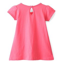 Babyhug 100% Cotton Knit Half Sleeves Frock Floral Print Pack of 2 - Pink