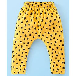 Babyhug Cotton Knit Full Length Star Print Diaper Leggings Pack of 3 - Multicolor