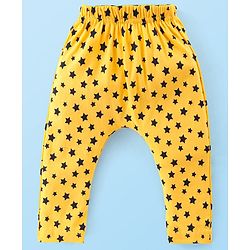 Babyhug Cotton Knit Full Length Star Print Diaper Leggings Pack of 3 - Multicolor