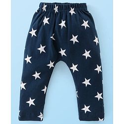 Babyhug Cotton Knit Full Length Star Print Diaper Leggings Pack of 3 - Multicolor