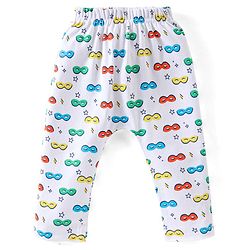 Babyhug Cotton Knit Full Length Diaper Pants Striped Pack Of 3 - Multicolour
