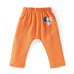 Babyhug Cotton Knit Full Length Diaper Pants Striped & Bunny Print Pack Of 3 - Multicfolour
