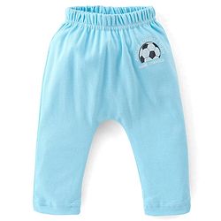 Babyhug Cotton Knit Diaper Pant Stripes & Soccer Ball Print Pack of 3 - Orange & Blue