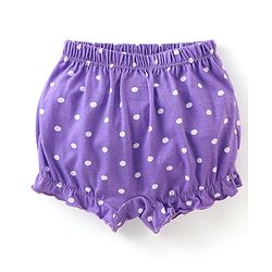 Babyhug Cotton Knit Bloomer Dots & Numbers Print Pack Of 3 - Purple & Pink