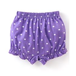 Babyhug Cotton Knit Bloomer Dots & Numbers Print Pack Of 3 - Purple & Pink