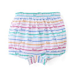 Babyhug 100% Cotton Knit Bloomer Pack of 3 Text Print - Multicolour