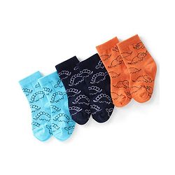 Cute Walk by Babyhug Anti Bacterial Ankle Length Dino Designs Socks Pack of 3 - Multicolour