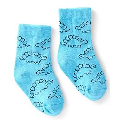 Cute Walk by Babyhug Anti Bacterial Ankle Length Dino Designs Socks Pack of 3 - Multicolour