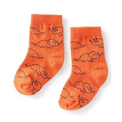 Cute Walk by Babyhug Anti Bacterial Ankle Length Dino Designs Socks Pack of 3 - Multicolour