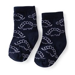 Cute Walk by Babyhug Anti Bacterial Ankle Length Dino Designs Socks Pack of 3 - Multicolour