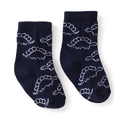 Cute Walk by Babyhug Anti Bacterial Ankle Length Dino Designs Socks Pack of 3 - Multicolour