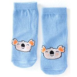 Cute Walk By Babyhug Cotton Knit Anti Bacterial Ankle Length Socks Tiger Design Pack Of 3 - Multicolour
