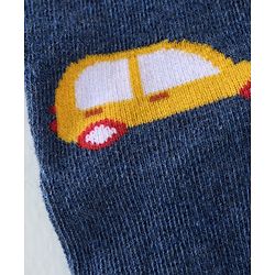 Cute Walk By Babyhug Cotton Knit Anti Bacterial Ankle Length Socks Car Design Pack Of 3 - Multicolour