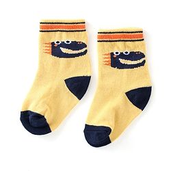 Cute Walk By Babyhug Cotton Knit Anti Bacterial Ankle Length Socks Crocodile Design Pack Of 3 - Multicolour