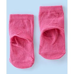 Cute Walk By Babyhug Cotton Knit Anti Bacterial Ankle Length Socks Heart Design Pack Of 3 - Multicolour