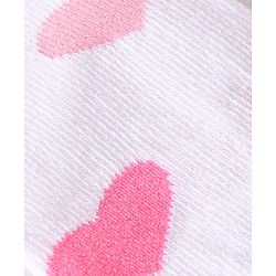 Cute Walk By Babyhug Cotton Knit Anti Bacterial Ankle Length Socks Heart Design Pack Of 3 - Multicolour