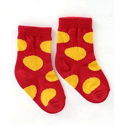 Cute Walk By Babyhug Cotton Knit Anti Bacterial Ankle Length Socks Circle Design Pack Of 3 - Multicolour