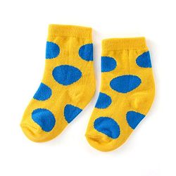 Cute Walk By Babyhug Cotton Knit Anti Bacterial Ankle Length Socks Circle Design Pack Of 3 - Multicolour