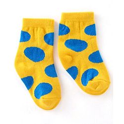 Cute Walk By Babyhug Cotton Knit Anti Bacterial Ankle Length Socks Circle Design Pack Of 3 - Multicolour