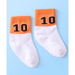 Cute Walk By Babyhug Cotton Knit Anti Bacterial Ankle Length Socks Basket Ball Design Pack Of 3 - Multicolour