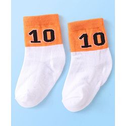 Cute Walk By Babyhug Cotton Knit Anti Bacterial Ankle Length Socks Basket Ball Design Pack Of 3 - Multicolour