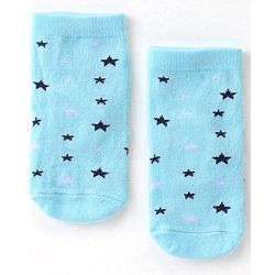 Cute Walk By Babyhug Cotton Knit Anti Bacterial Ankle Length Socks Star Design Pack Of 3 - Multicolour