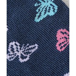 Cute Walk By Babyhug Cotton Knit Anti Bacterial Ankle Length Socks Butterfly Design Pack Of 3 - Multicolour