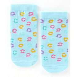 Cute Walk By Babyhug Cotton Knit Anti Bacterial Ankle Length Socks Polka Dot Design Pack Of 3 - Multicolour