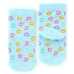 Cute Walk By Babyhug Cotton Knit Anti Bacterial Ankle Length Socks Polka Dot Design Pack Of 3 - Multicolour