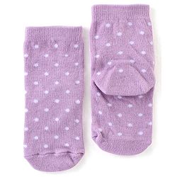 Cute Walk By Babyhug Cotton Knit Anti Bacterial Ankle Length Socks Polka Dot Design Pack Of 3 - Multicolour