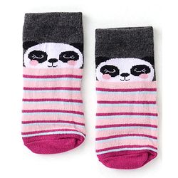 Cute Walk By Babyhug Cotton Knit Anti Bacterial Ankle Length Socks Unicorn Design Pack Of 3 - Multicolour