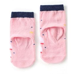 Cute Walk By Babyhug Cotton Knit Anti Bacterial Ankle Length Socks Unicorn Design Pack Of 3 - Multicolour