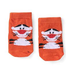Cute Walk by Babyhug Terry Knit Ankle Length Anti Bacterial Socks Tiger Design - Multicolour