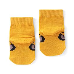 Cute Walk by Babyhug Terry Knit Ankle Length Anti Bacterial Socks Tiger Design - Multicolour