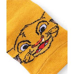 Cute Walk by Babyhug Terry Knit Ankle Length Anti Bacterial Socks Tiger Design - Multicolour