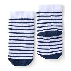 Cutewalk By Babyhug Anti Bacterial Ankle Length Socks Lion Design Pack Of 3 - Blue