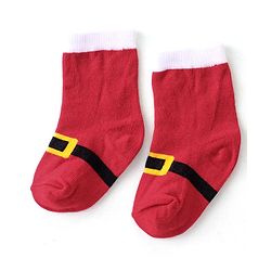 Cute Walk By Babyhug Anti Bacterial Ankle Length Socks Striped Pack Of 3 - Red & Black