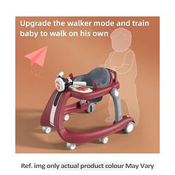 Babyhug 4 in 1 Discover & Play Musical Baby Walker with Adjustable Speed & Fancy Multi Gear Toys- Green