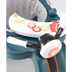 Babyhug 4 in 1 Discover & Play Musical Baby Walker with Adjustable Speed & Fancy Multi Gear Toys- Green