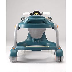 Babyhug 4 in 1 Discover & Play Musical Baby Walker with Adjustable Speed & Fancy Multi Gear Toys- Green