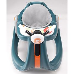 Babyhug 4 in 1 Discover & Play Musical Baby Walker with Adjustable Speed & Fancy Multi Gear Toys- Green