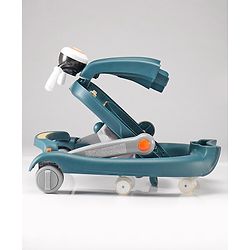 Babyhug 4 in 1 Discover & Play Musical Baby Walker with Adjustable Speed & Fancy Multi Gear Toys- Green