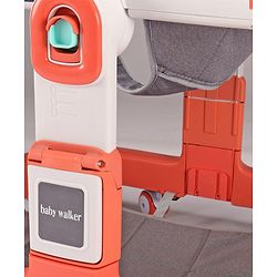 Babyhug Multifunction Foldable Activity Push Walker with  Musical Play Tray & Lights - Red