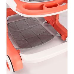 Babyhug Multifunction Foldable Activity Push Walker with  Musical Play Tray & Lights - Red