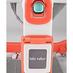 Babyhug Multifunction Foldable Activity Push Walker with  Musical Play Tray & Lights - Red